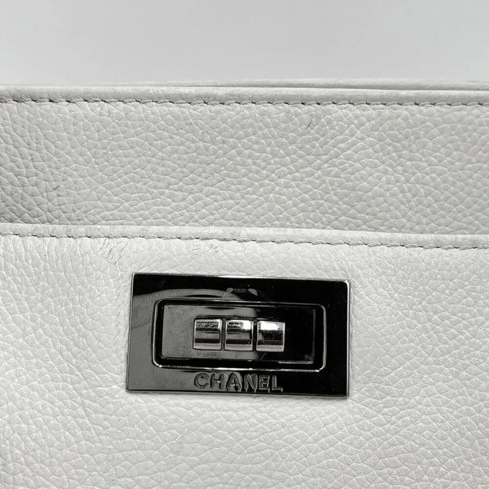 Chanel Vintage Executive Tote White Caviar Leather
